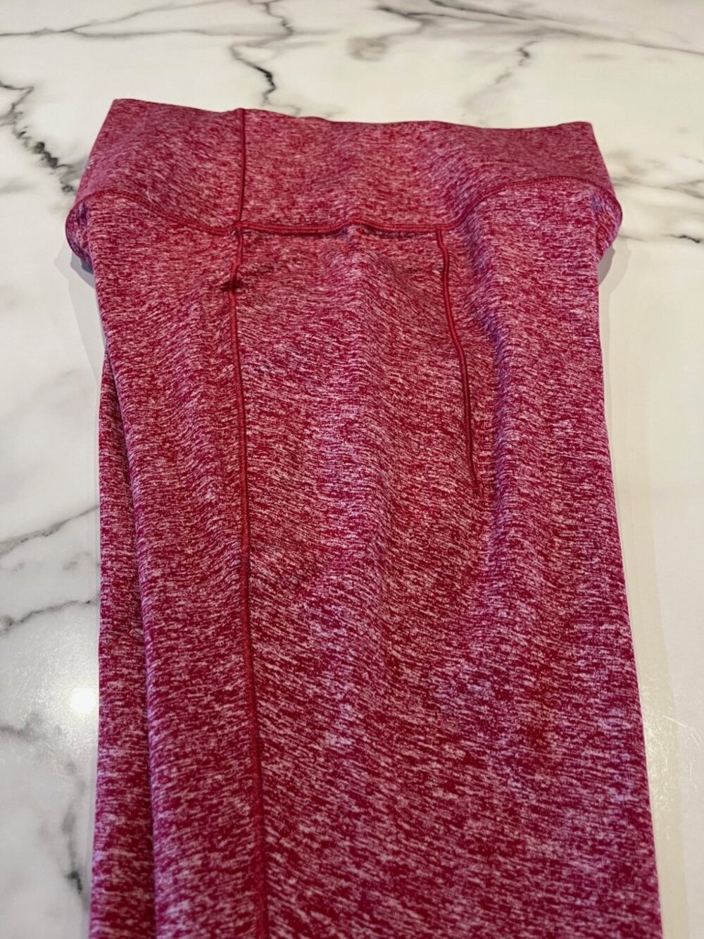 Athleta Salutation Stash Pocket II Leggings Heather Red High Rise - Size Small - Picture 4 of 12